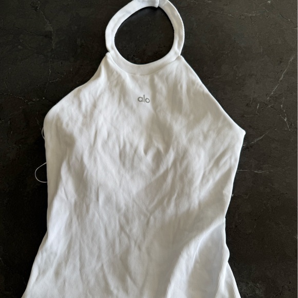 ALO Yoga White Jumpsuit with Contoured Silhouette - Picture 2 of 5